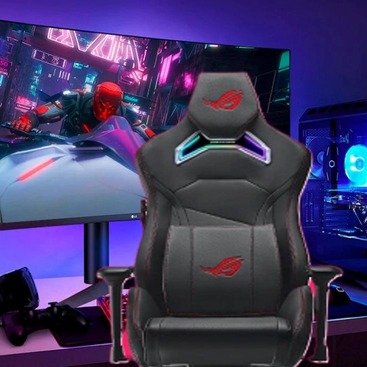 Enseño visualmente las sillas gamer de la marca Asus